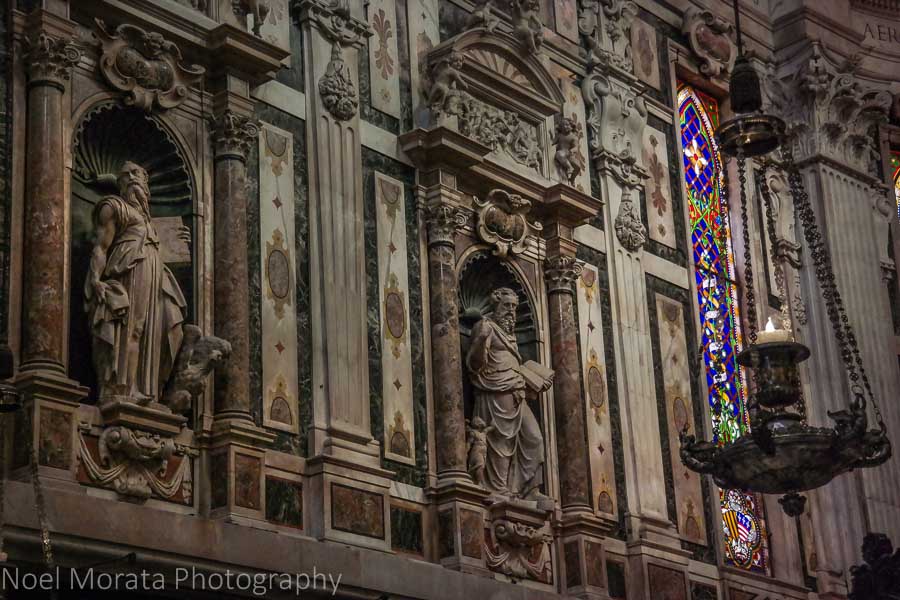 Interior detail Cattedrale di San Lorenzo, Genoa, Italy