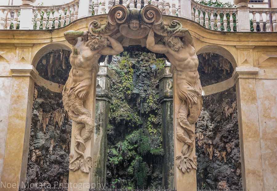 A striking grotto entrance to a palazzo on Via Garibaldi - Genoa's Unesco World Heritage Sites