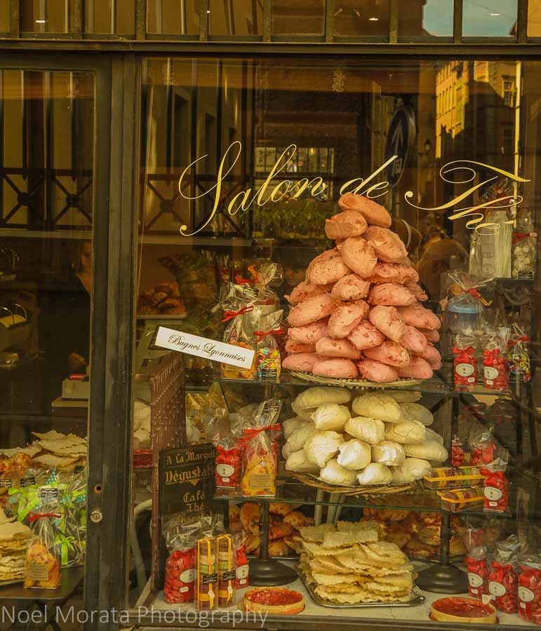Pastry shop in the medieval district of Lyon, France