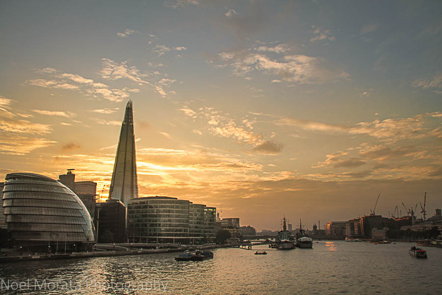 The Shard tower at sunset - Cool attractions to explore in South bank