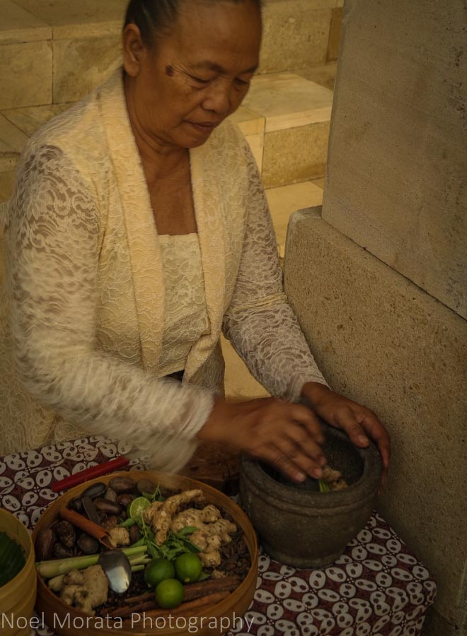 Preparing an afternoon herbal tea at Amanjiwo in Borobudur, Indonesia