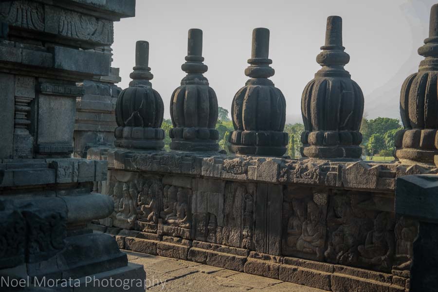 Temple details. Travel photo postcard - Prambanan Temple, Indonesia
