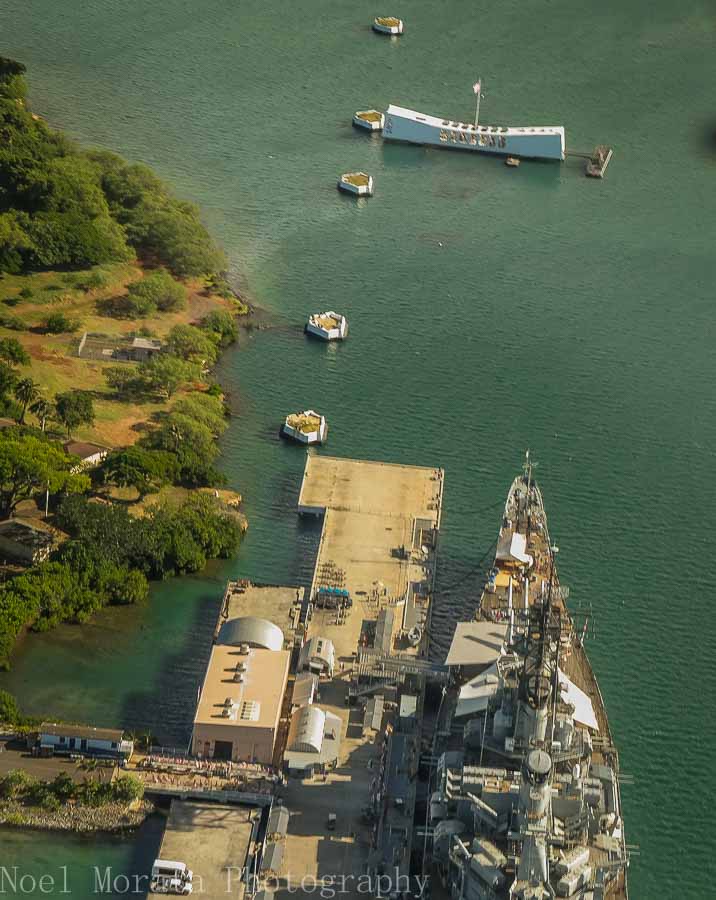 Pearl Harbor and the USS Arizona - Helicopter ride around Oahu