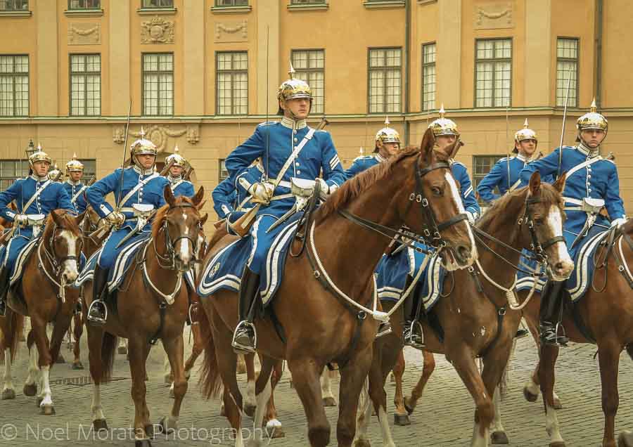 Changing of the guards at Stockholm's royal palace