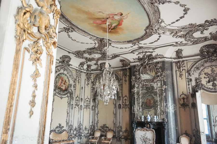 Silver leafed room at the Neues Palace in Sanssouci
