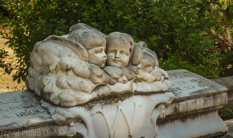 Cherub angels at the Bonaventure Cemetery, Savannah