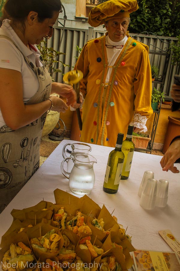 Sampling pasta and wine from Northeastern Italy