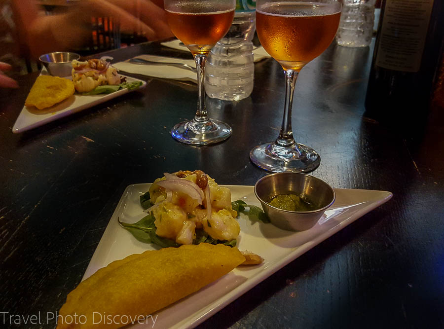 Delicious empanadas and ceviche at Bolivar - South Beach food tour