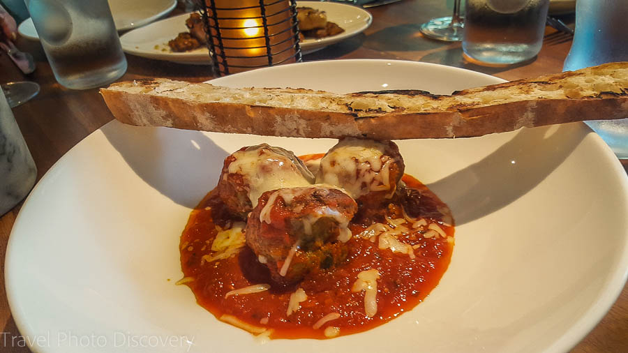 Delicious giant meat balls at Oltremare at Amara Cay Resort, Islamorada