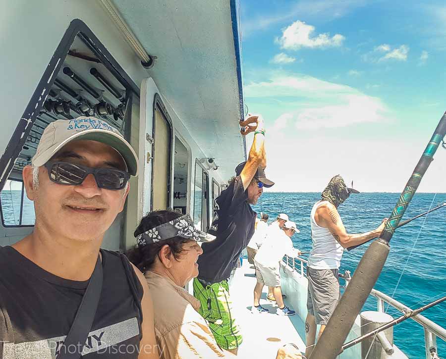 Captain Michael fishing at Robbies, Islamorada Key, Florida