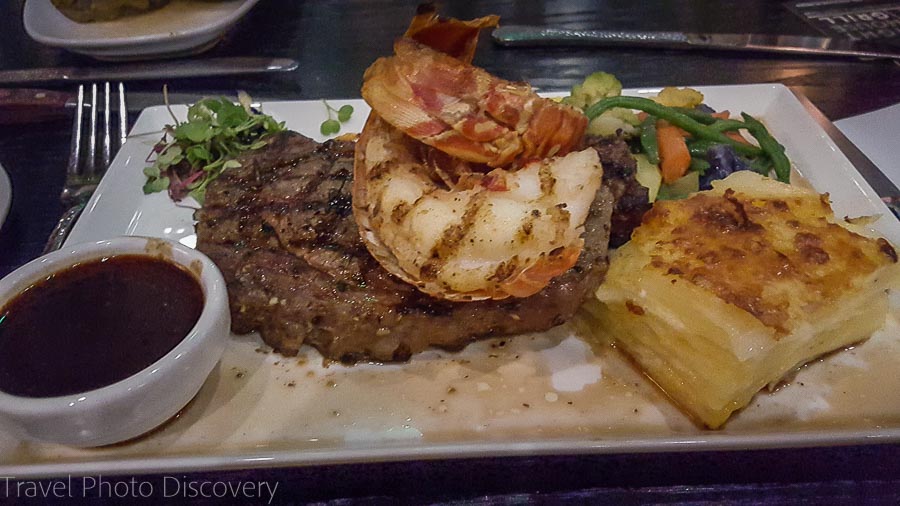 Surf and turf at Lighthouse Grill, Marathon City