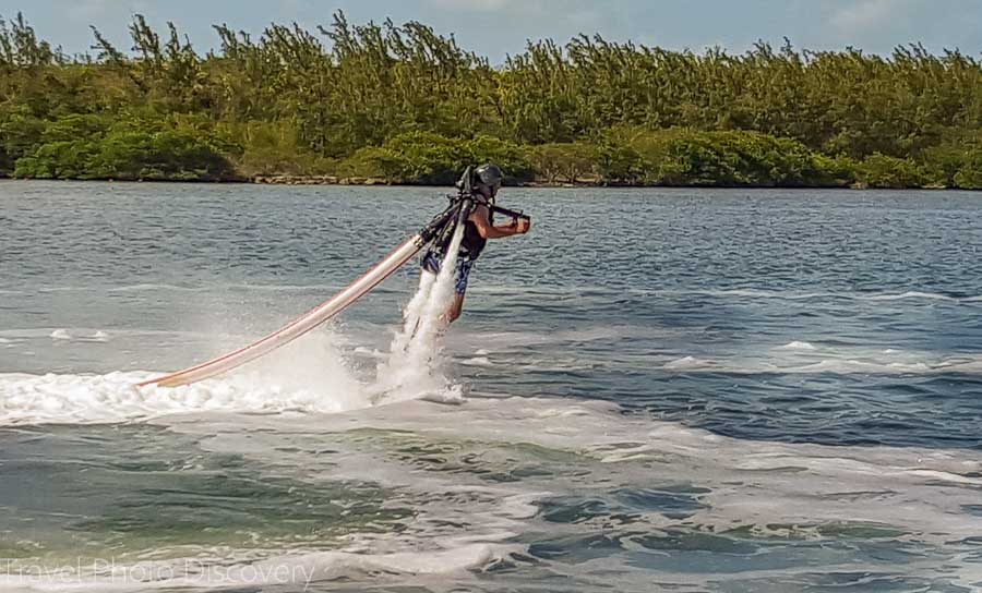 Jetpack water sport at Postcard Inn, Islamorada, Florid