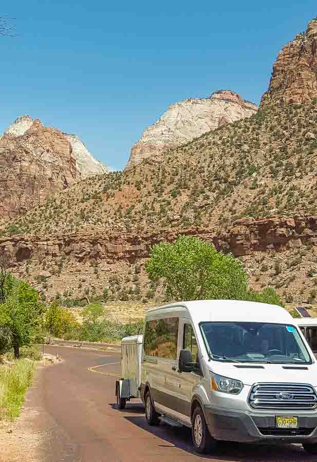 Mini bus at Zion American Southwest road tour Tours4Fun