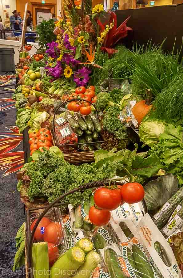 Produce displays at the Taste of the Hawaiian Range