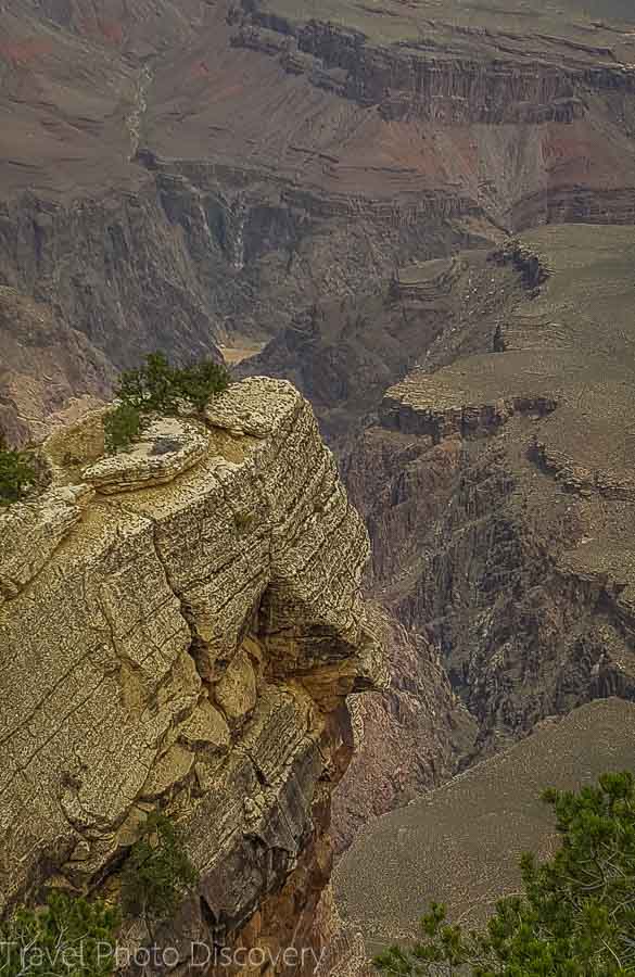 Looking below Rim Trail Grand Canyon National Park