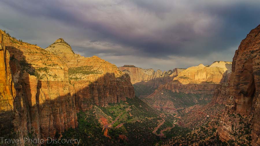 Observation point at Zion National park - 15 road trip photo tips