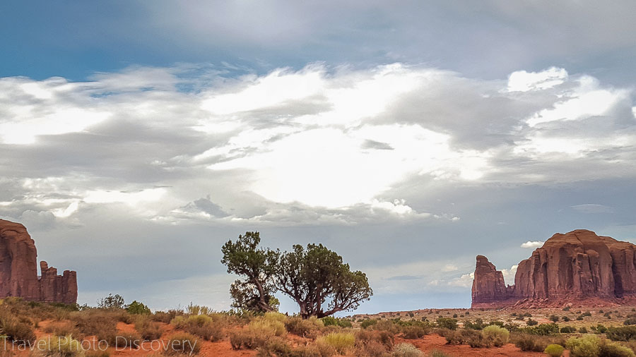 Driving through the canyon areas at Monument Valley, Utah