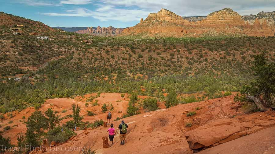 Hiking around the back of Cathedral rock, Sedona