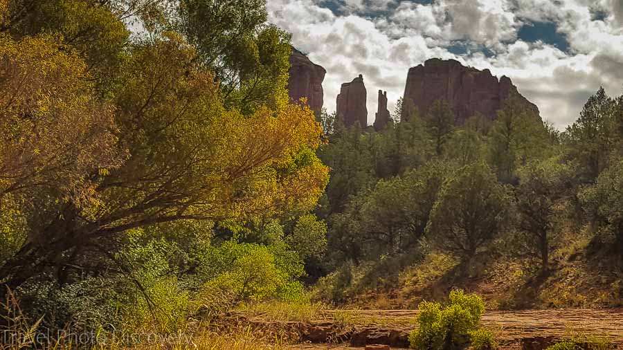 Fall colors at Oak Creek and Cathedral rock Sedona Arizona