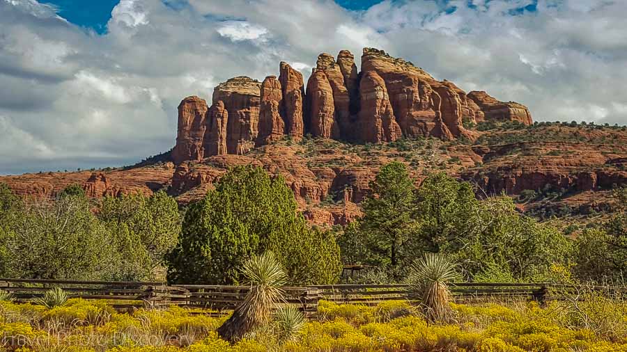 Fall colors at Oak Creek and Cathedral rock Sedona Arizona