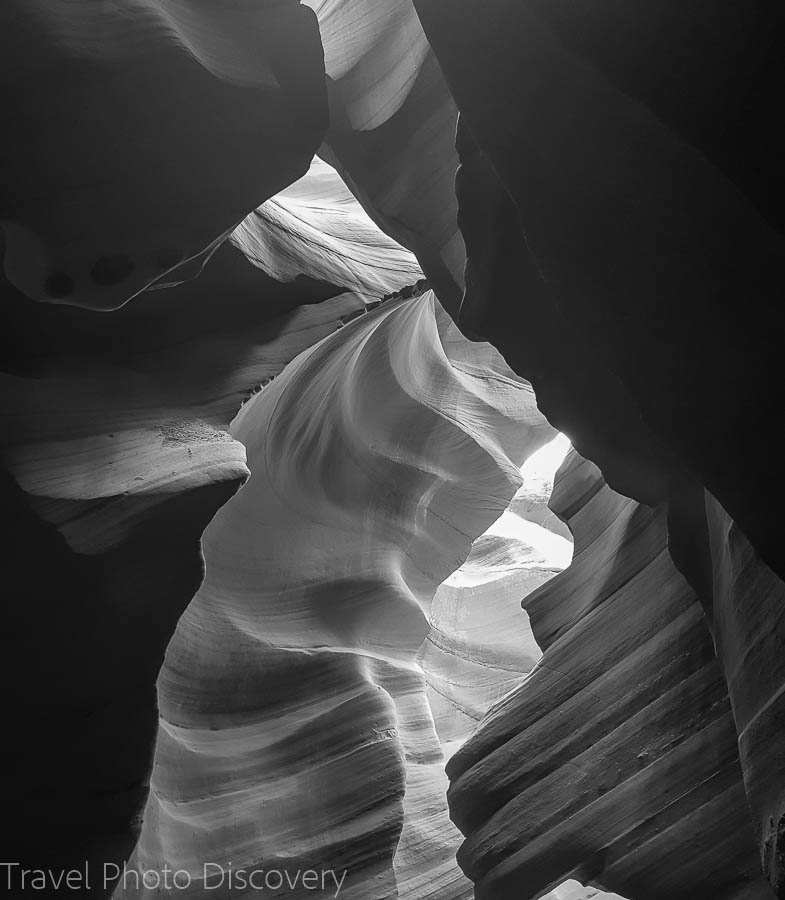 Antelope Canyon in black and white