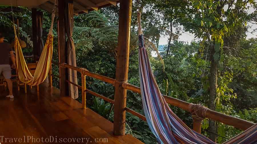 Open air living in a casita bedrooms at La Loma in Bastimentos Panama