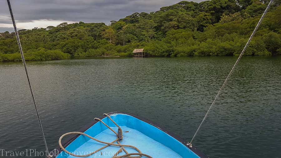 Taking a local boat to La Loma in Bastimentos Panama