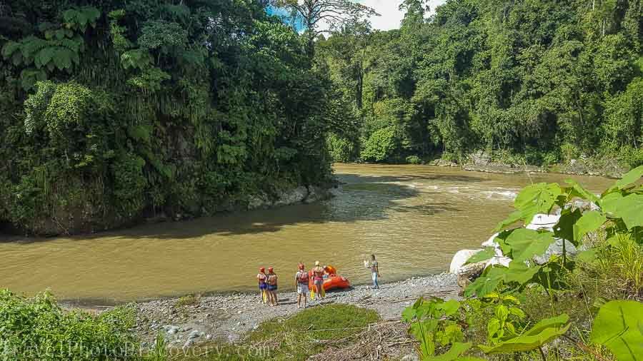 Start of the rafting experience in Boquete adventure tours