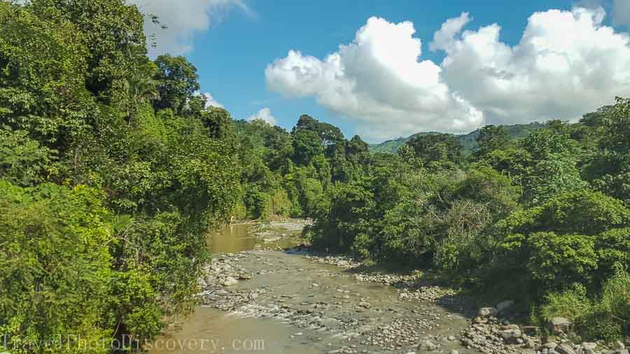 Beautiful flora and landscape along the Chiriqui Viejo river in Boquete Panama