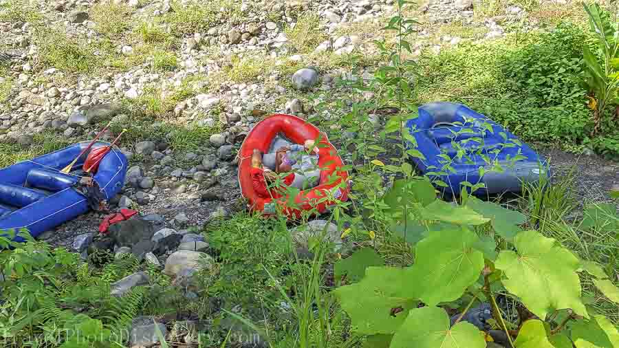 Setting up the River rafting adventure in Boquete, Panama