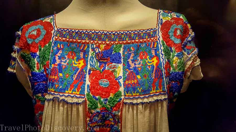 Frida Kahlo's wardrobe displays at Frida Kahlo Museum