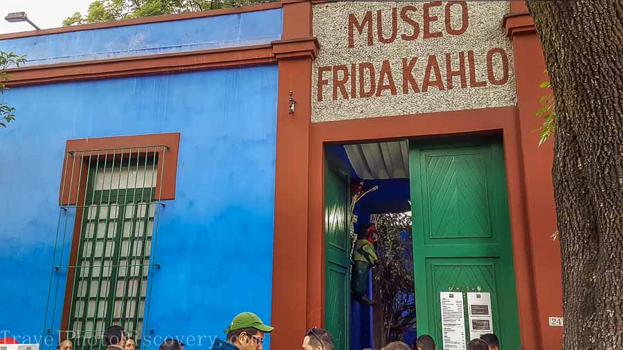 Entrance to the Frida Kahlo Museum in Mexico City