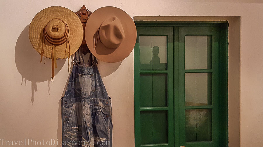 Diego's bedroom and displays at Casa Azul in Mexico City