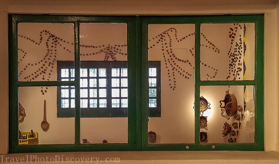 Interior window to the kitchen Frida Kahlo Museum in Mexico City