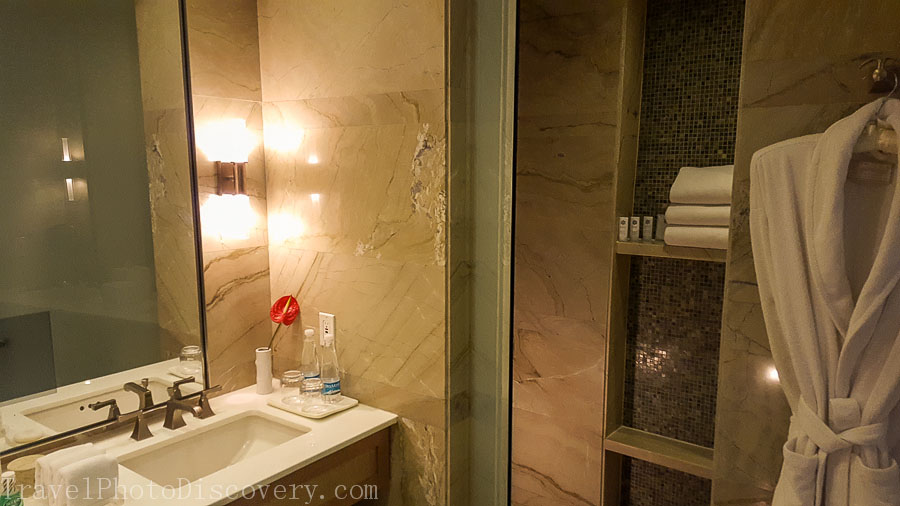 Bathroom area at the St. Regis Hotel Mexico City