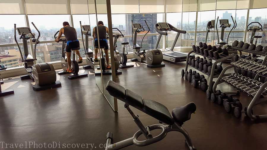 Gym area at the St. Regis Hotel Mexico City