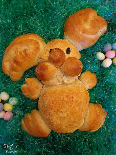 Easter dessert and foods Easter Bunny Bread with Thrift T's Treasures