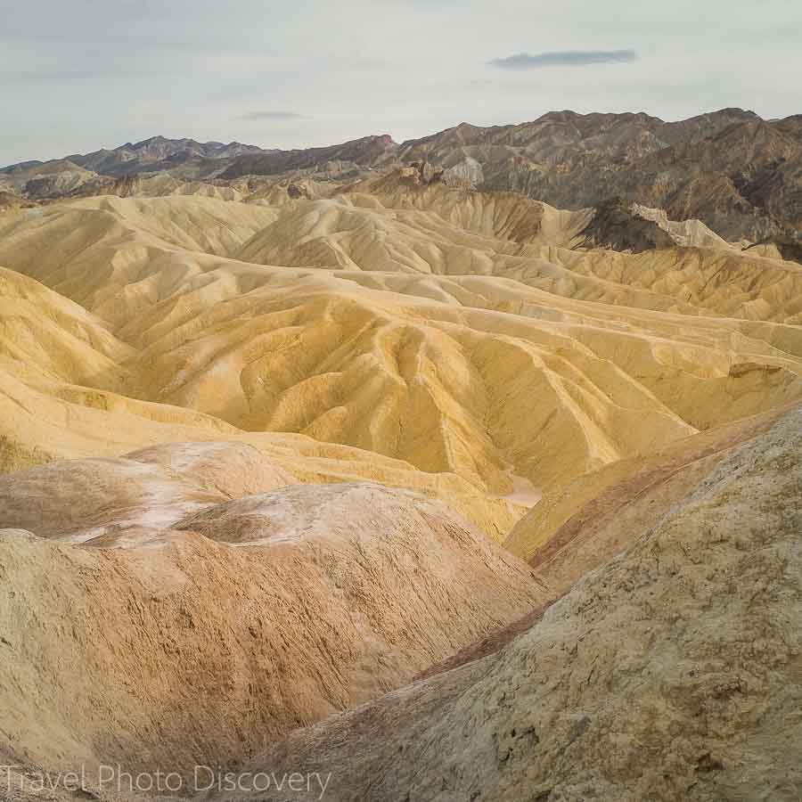 Zabriskie Point yellow hills at Death Valley National Park