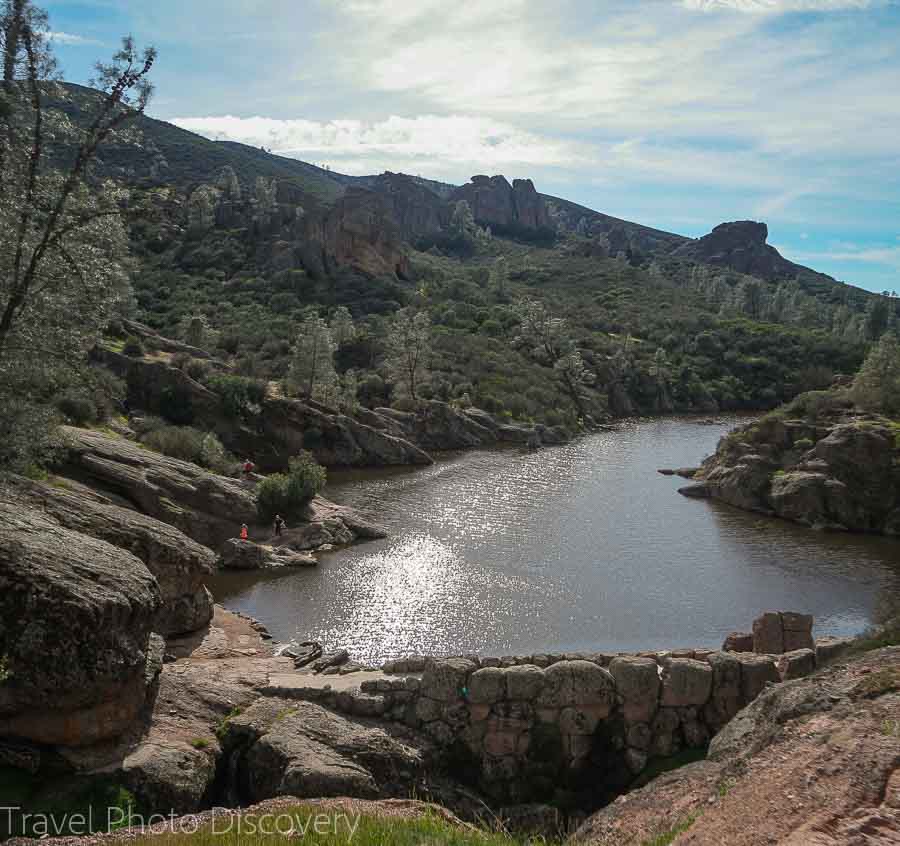 The reservoir above Balconies cave at Pinnacles National Park 