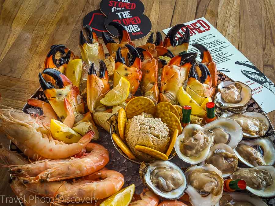 Seafood specialties at the Stone Crab Key West