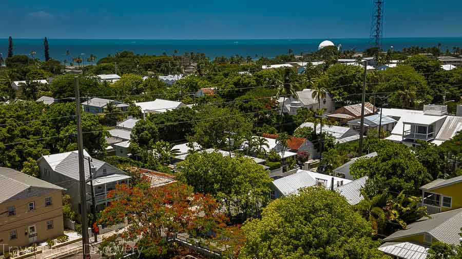 A view from above at Key West, Florida Keys