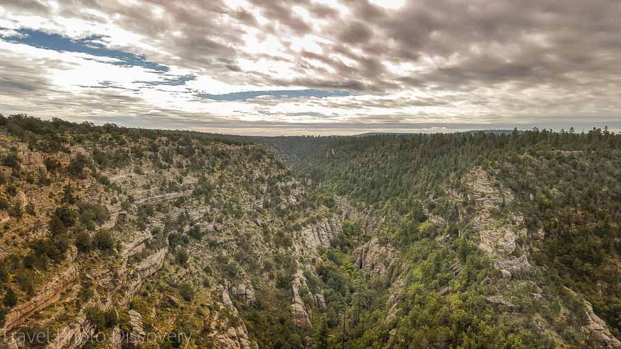 Panorama of Walnut Canyon National Monument 