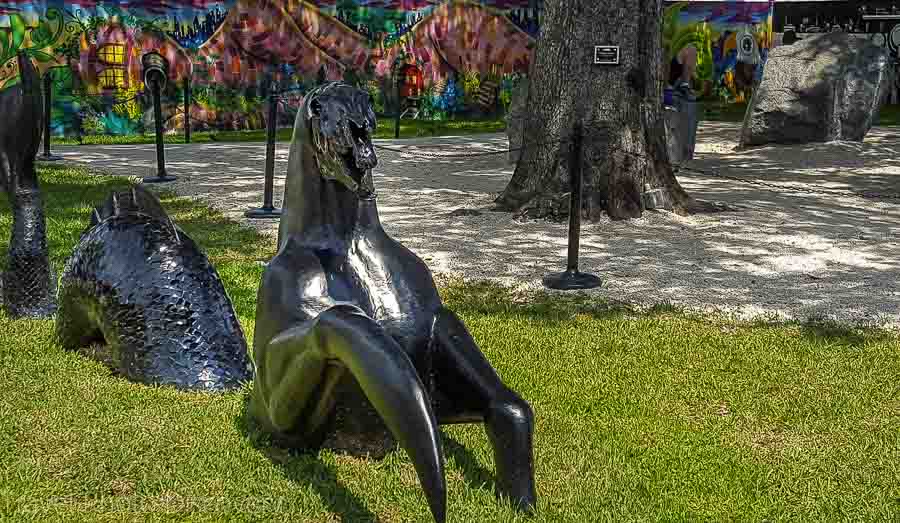 Fantasy sculpture at the Wynwood walls in Miami Florida