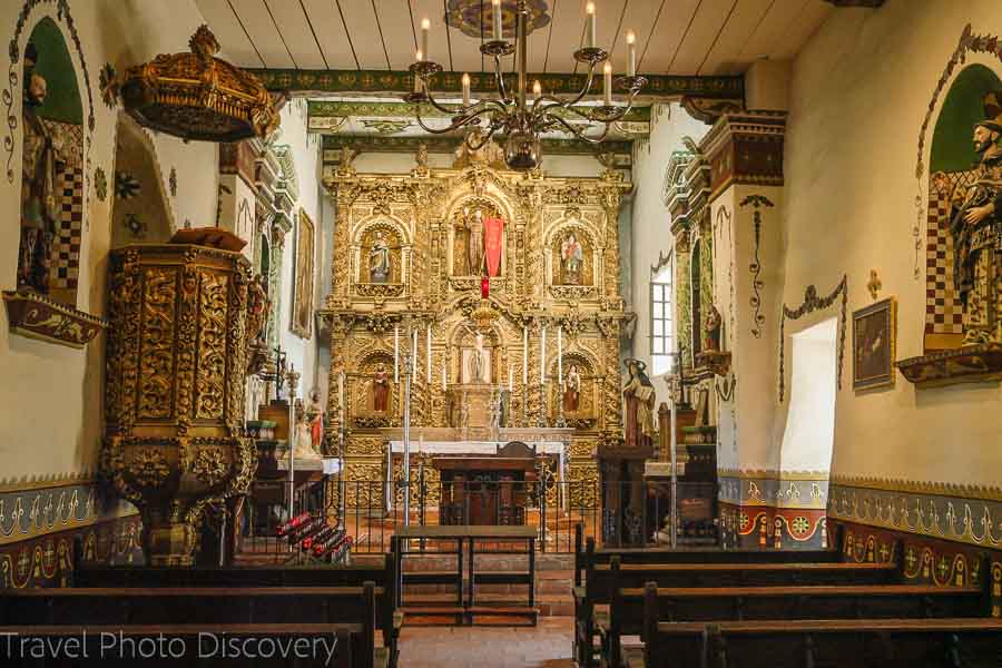 Serra Chapel altar at San Juan Capistrano Mission 
