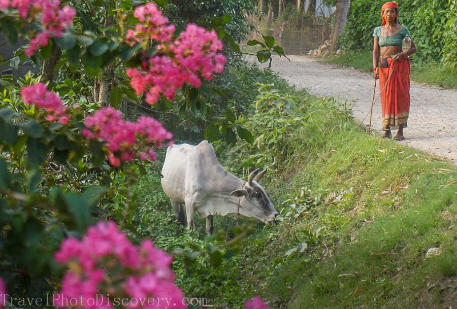 A villager at Chitwan National Park 