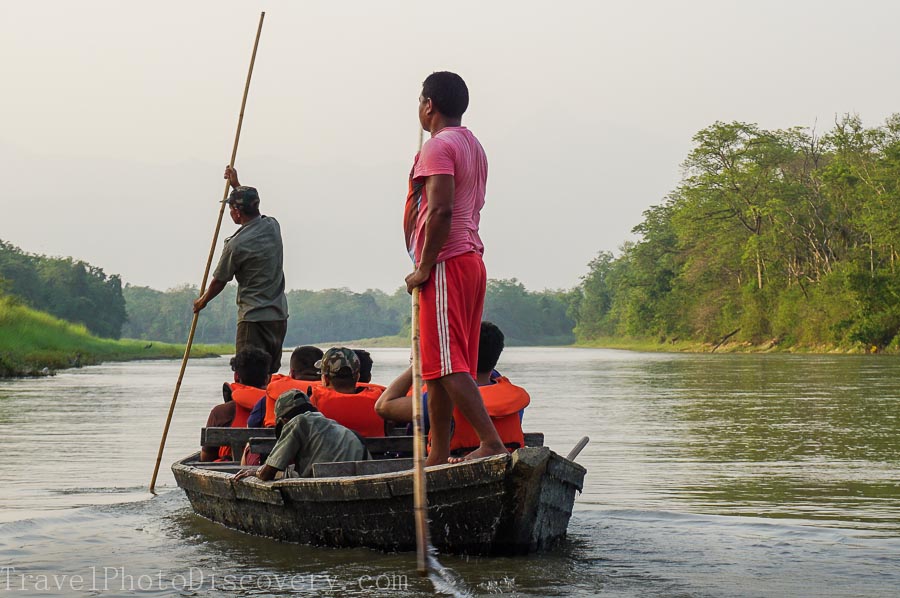 A crocodile along the banks of the Rapti at Chitwan