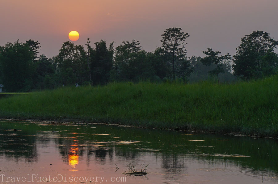 Sunset viewing at Chitwan National Park