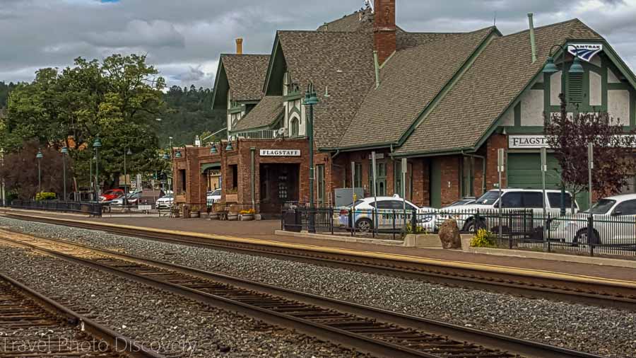 Working train station and museum at Flagstaff