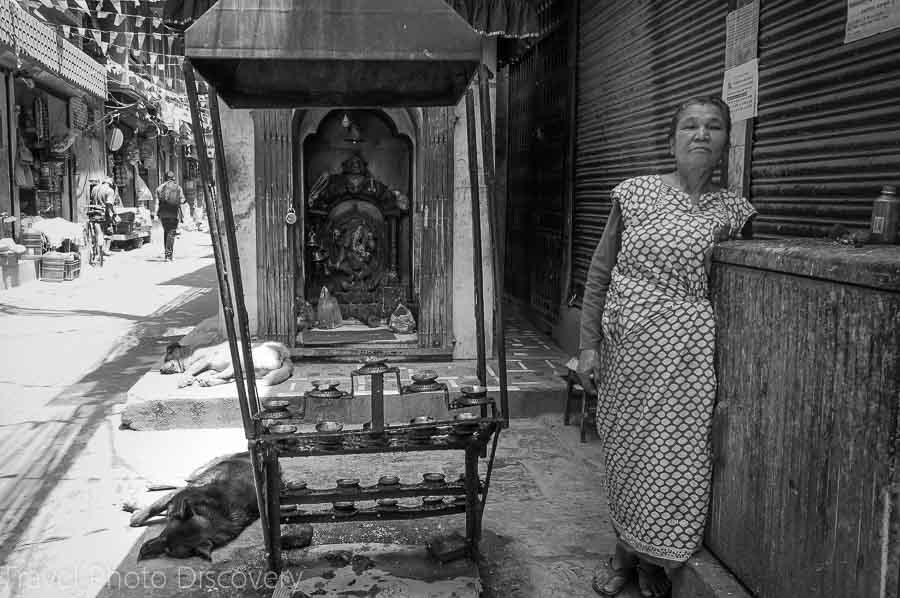 Thamel district street scenes in Katmandu