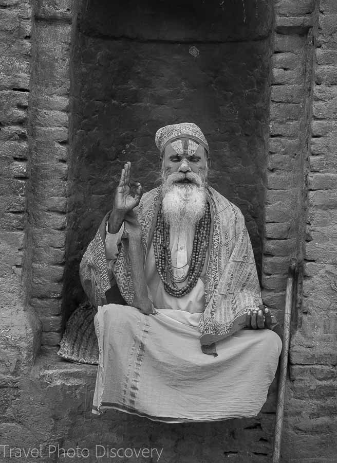 A saddhu at Pashupatinath Temple in Katmandu